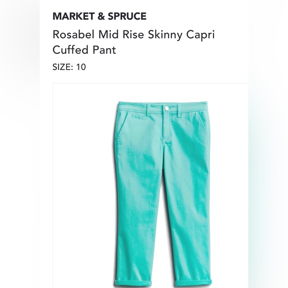 New!! Market & Spruce Rosabel Mid-Rise Skinny Capri. ✨ Make Me An Offer! ✨. - Picture 2 of 5